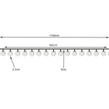 Solcellsdriven LED-ljusslinga 100 bollar varmvit 11,6 m IP44
