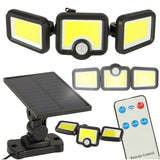Solcellsdriven LED-utomhuslampa 3W med rörelsesensor och skymningssensor