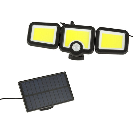 Solcellsdriven LED-utomhuslampa 3W med rörelsesensor och skymningssensor