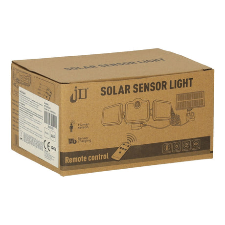 Solcellsdriven LED-utomhuslampa 3W med rörelsesensor och skymningssensor