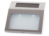 Solcellsdriven husnummerskylt rostfritt stål 18x20 cm LED