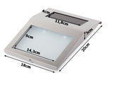 Solcellsdriven husnummerskylt rostfritt stål 18x20 cm LED