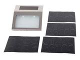 Solcellsdriven husnummerskylt rostfritt stål 18x20 cm LED