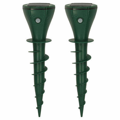 Solcellsdriven mullvadsskrämma 2-pack IP65 med 3 vibrationslägen