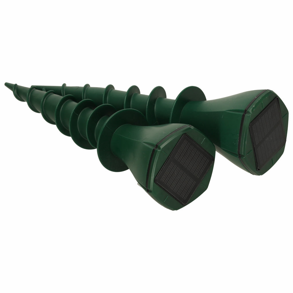 Solcellsdriven mullvadsskrämma 2-pack IP65 med 3 vibrationslägen