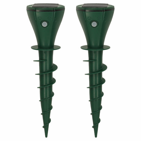 Solcellsdriven mullvadsskrämma 2-pack IP65 med 3 vibrationslägen