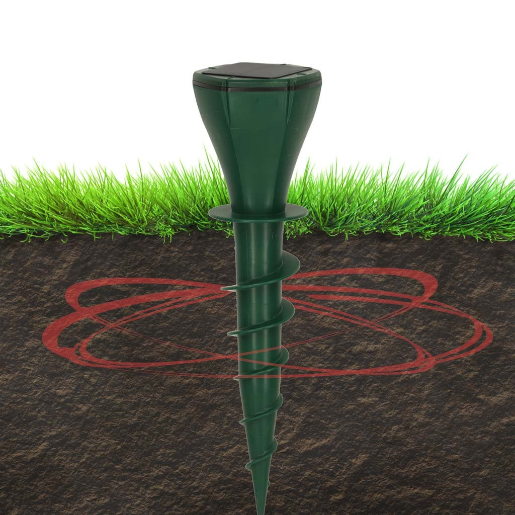 Solcellsdriven mullvadsskrämma 2-pack IP65 med 3 vibrationslägen