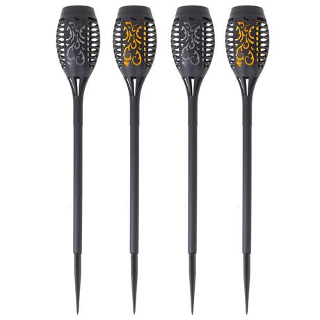 Solcellsfacklor för trädgård 4-pack 12 LED 51,5 cm