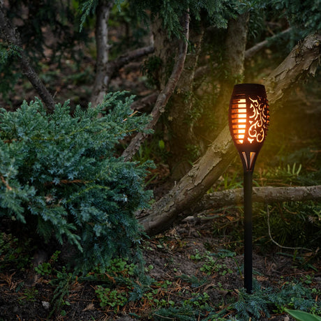 Solcellsfacklor för trädgård 4-pack 12 LED 51,5 cm
