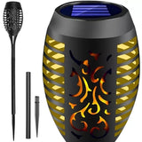 Solcellslampa trädgårdsfackla LED 12 st varmvit flammeffekt 51 cm