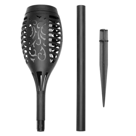 Solcellslampa trädgårdsfackla LED 12 st varmvit flammeffekt 51 cm