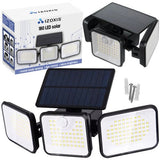 Solcellslampa utomhus 180 LED 550 lm med rörelse- & skymningssensor