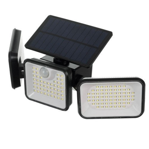 Solcellslampa utomhus 180 LED 550 lm med rörelse- & skymningssensor