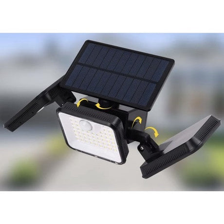 Solcellslampa utomhus 180 LED 550 lm med rörelse- & skymningssensor