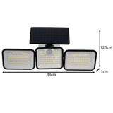 Solcellslampa utomhus 180 LED 550 lm med rörelse- & skymningssensor