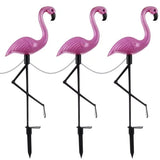 Solcellslampor flamingo 3-pack LED vit IP44 trädgårdsbelysning