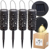 Solcellslampor för trädgård LED med skymningssensor 4-pack