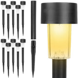 Solcellslampor trädgård LED varmvit IP44 med skymningssensor 10-pack