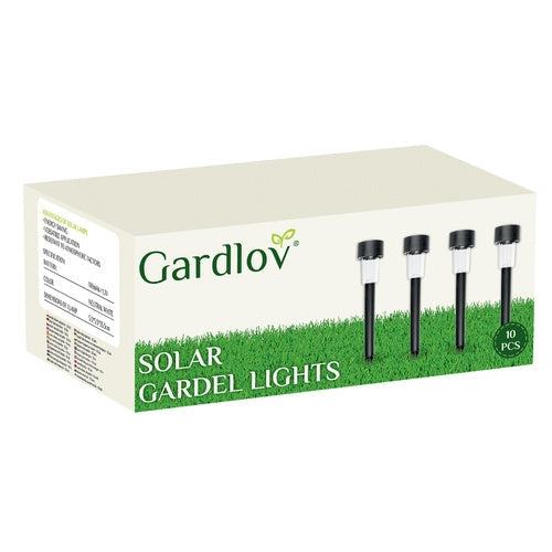 Solcellslampor trädgård LED varmvit IP44 med skymningssensor 10-pack