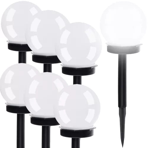 Solcellslampor trädgårdspett LED kallvit IP44 6-pack 35 cm