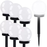 Solcellslampor trädgårdspett LED kallvit IP44 6-pack 35 cm