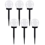 Solcellslampor trädgårdspett LED kallvit IP44 6-pack 35 cm