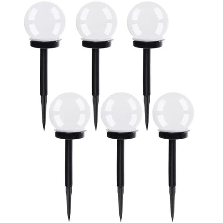 Solcellslampor trädgårdspett LED kallvit IP44 6-pack 35 cm