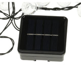 Solcells ljusslinga 7 m 50 LED varmvit IP65 8 lägen skymningssensor