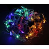 Solcells ljusslinga fjärilar 30 LED multicolor 6,5 m IP65