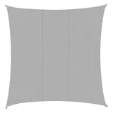 Solsegel kvadratiskt 3,6x3,6 m grå polyester 120 g/m² inkl snöre