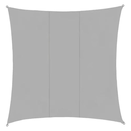Solsegel kvadratiskt 3,6x3,6 m grå polyester 120 g/m² inkl snöre