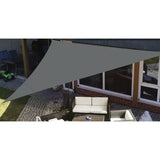 Solsegel trekant 3x3x3 m grå polyester 120 g/m² inkl 4 snören