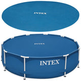 Solskydd pooltäcke bubbelplast Ø348 cm för pool 366 cm blå 120 µm