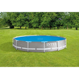 Solskydd pooltäcke bubbelplast Ø348 cm för pool 366 cm blå 120 µm