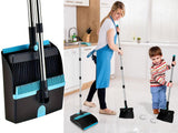Sopset med långt skaft, sopborste 123 cm + skyffel 117 cm, kam