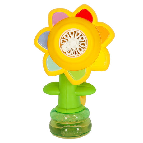 Såpbubbelmaskin blomform grön med ljus, uppladdningsbar USB, 3+