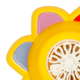Såpbubbelmaskin blomform grön med ljus, uppladdningsbar USB, 3+