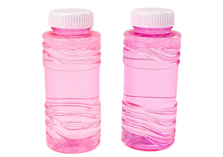 Såpbubbelmaskin kedjesåg rosa med 2 bubbelvätskor, från 3 år