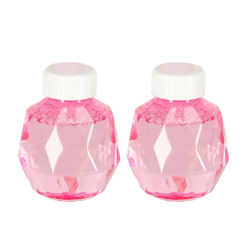 Såpbubbelmaskin prinsess-stav med ljus & musik rosa, 2 bubbelvätskor