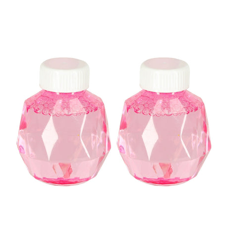 Såpbubbelmaskin prinsess-stav med ljus & musik rosa, 2 bubbelvätskor