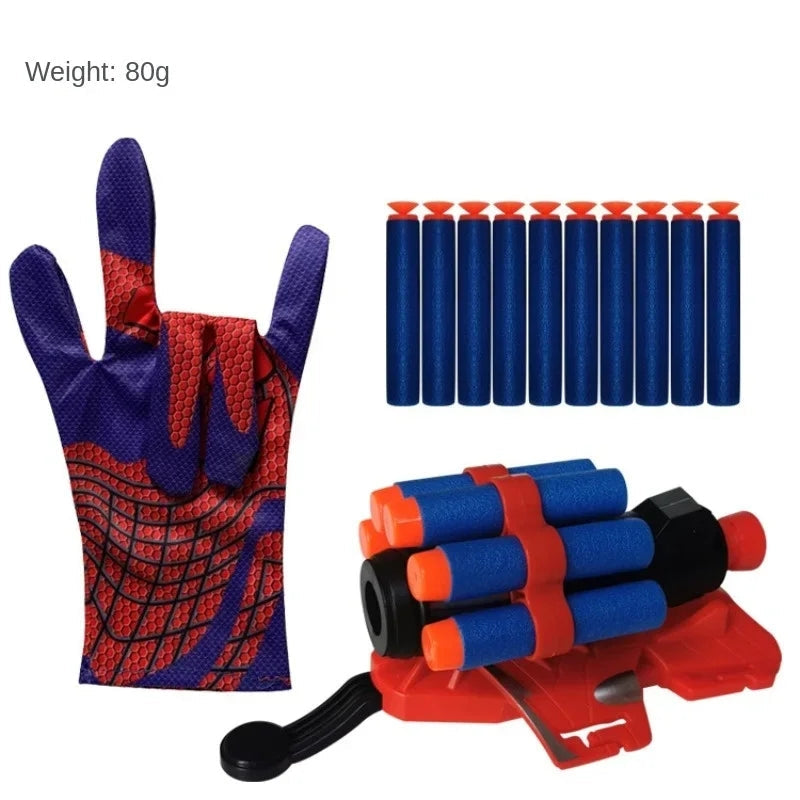 Spider-Man Armbandsskjutare med Handskar – Mjuka Skumskott