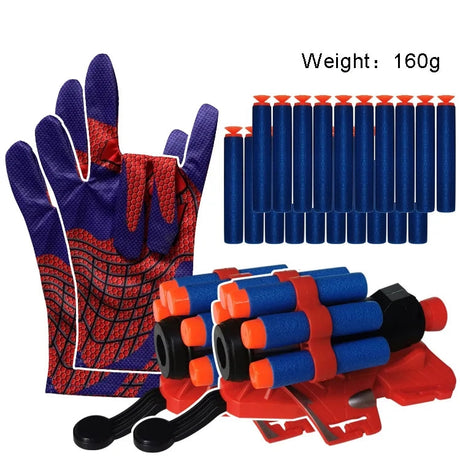 Spider-Man Armbandsskjutare med Handskar – Mjuka Skumskott