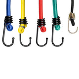 Spännband gummiband med krokar 12-pack PP-belagd latex, förvaringspåse