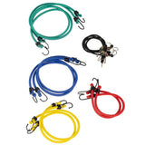 Spännband gummiband med krokar 12-pack PP-belagd latex, förvaringspåse