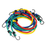 Spännband gummiband med krokar 12-pack PP-belagd latex, förvaringspåse