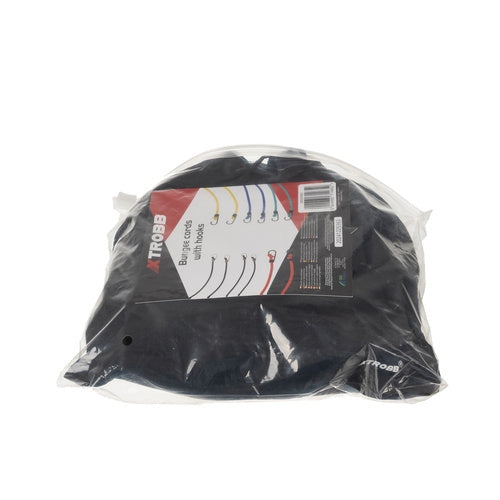 Spännband gummiband med krokar 12-pack PP-belagd latex, förvaringspåse