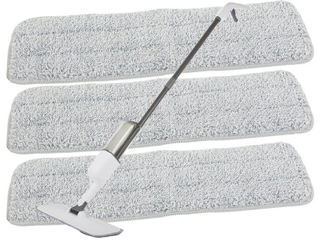 Spraymopp med vattentank 450 ml och 3 mikrofiberdukar vit 125 cm