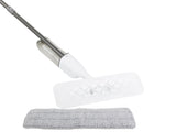 Spraymopp med vattentank 450 ml och 3 mikrofiberdukar vit 125 cm
