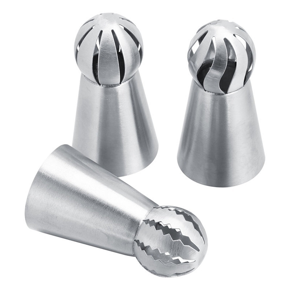 Spritstyllar stora i rostfritt stål 3-pack 6,1x3,3 cm