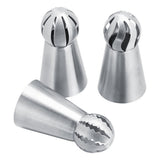 Spritstyllar stora i rostfritt stål 3-pack 6,1x3,3 cm